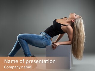 Denim Style Muscular PowerPoint Template