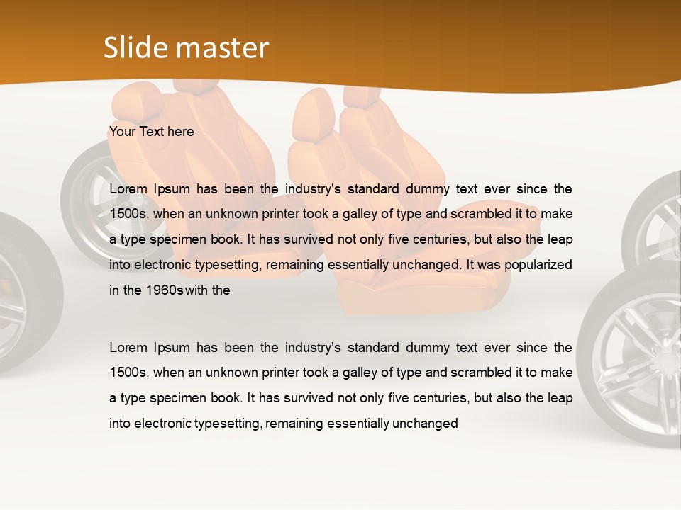 Motor Vehicle White PowerPoint Template