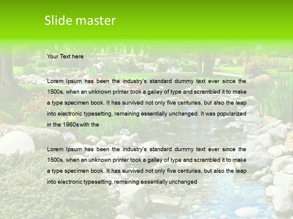 Bloom Water Decoration PowerPoint Template