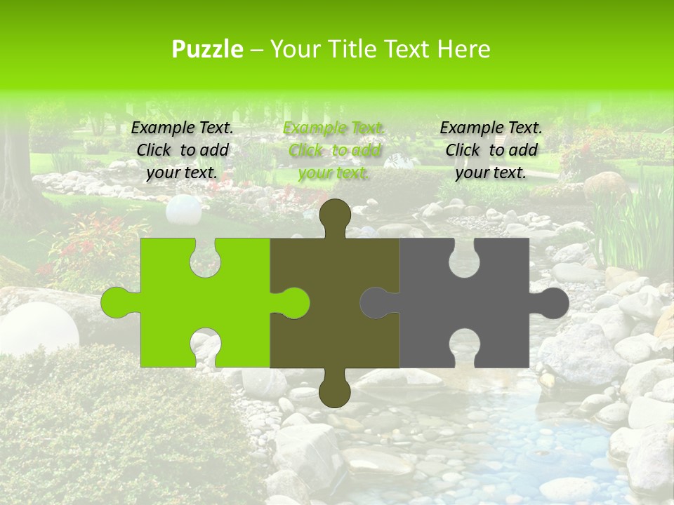 Bloom Water Decoration PowerPoint Template