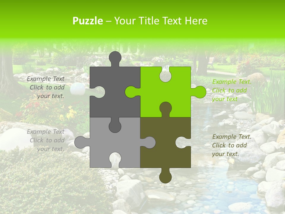 Bloom Water Decoration PowerPoint Template