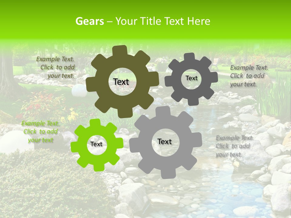 Bloom Water Decoration PowerPoint Template