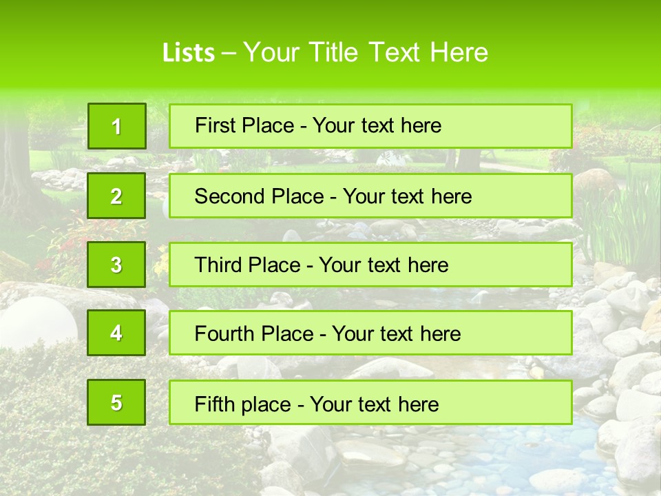 Bloom Water Decoration PowerPoint Template
