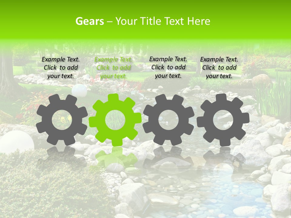 Bloom Water Decoration PowerPoint Template