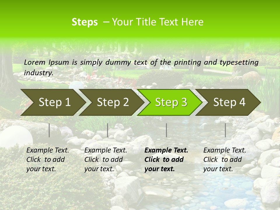 Bloom Water Decoration PowerPoint Template