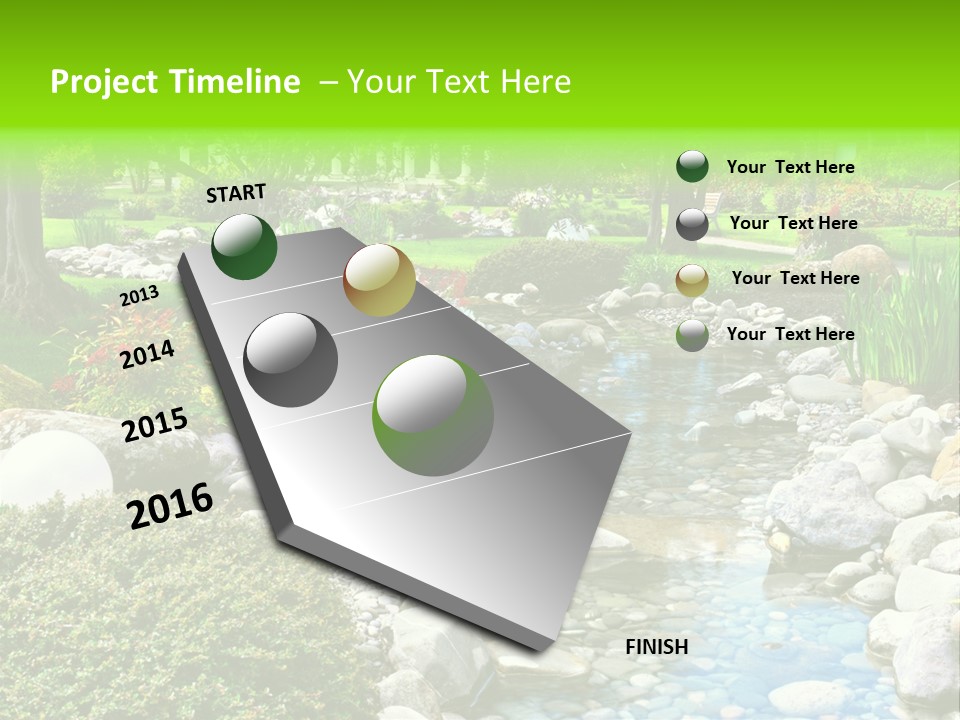 Bloom Water Decoration PowerPoint Template