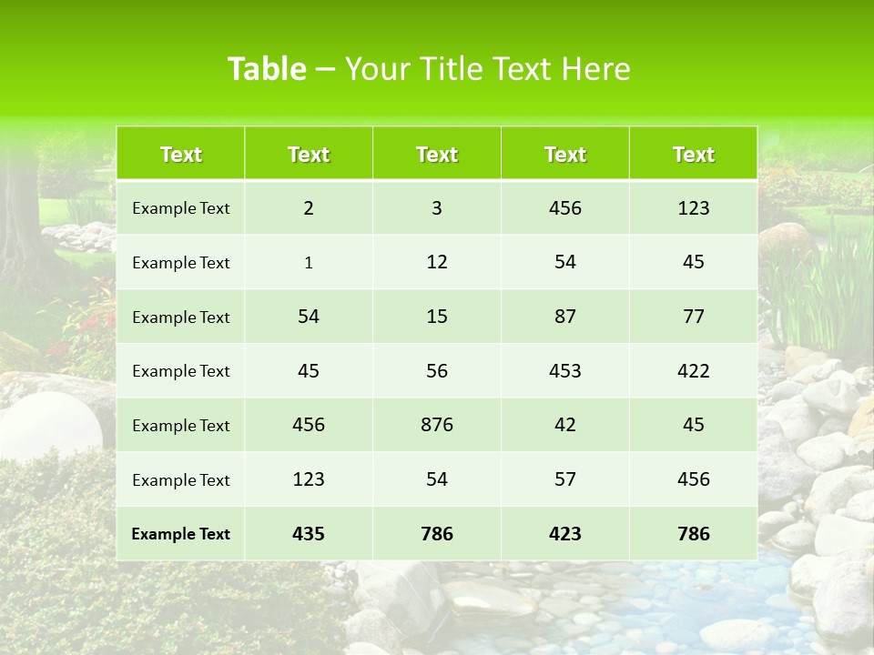 Bloom Water Decoration PowerPoint Template