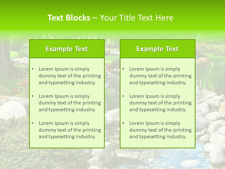 Bloom Water Decoration PowerPoint Template