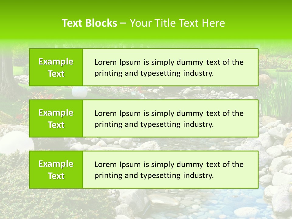 Bloom Water Decoration PowerPoint Template