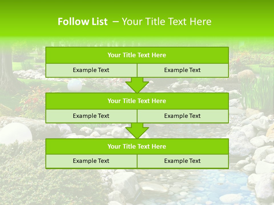 Bloom Water Decoration PowerPoint Template