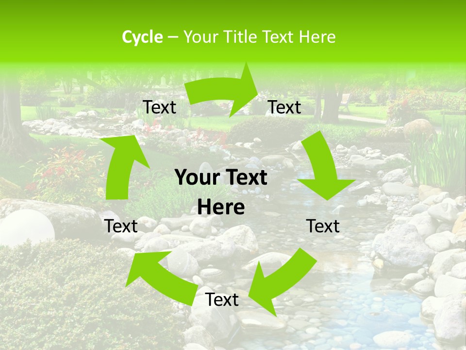 Bloom Water Decoration PowerPoint Template