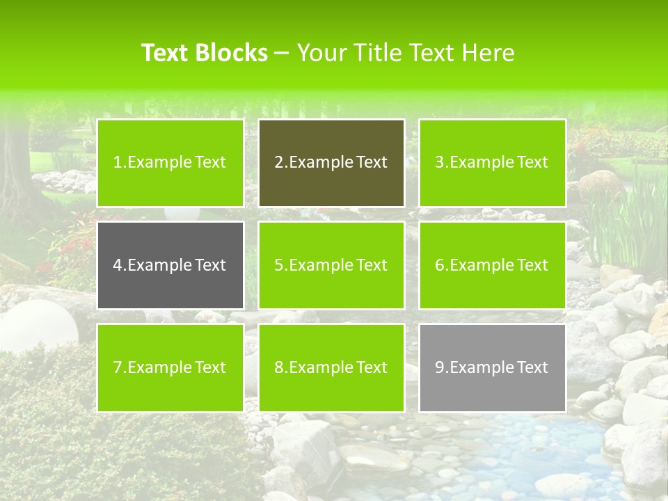 Bloom Water Decoration PowerPoint Template