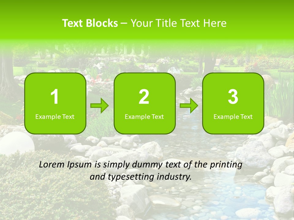 Bloom Water Decoration PowerPoint Template