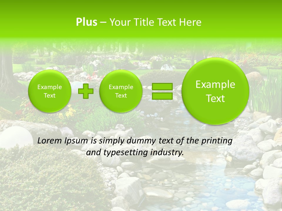 Bloom Water Decoration PowerPoint Template