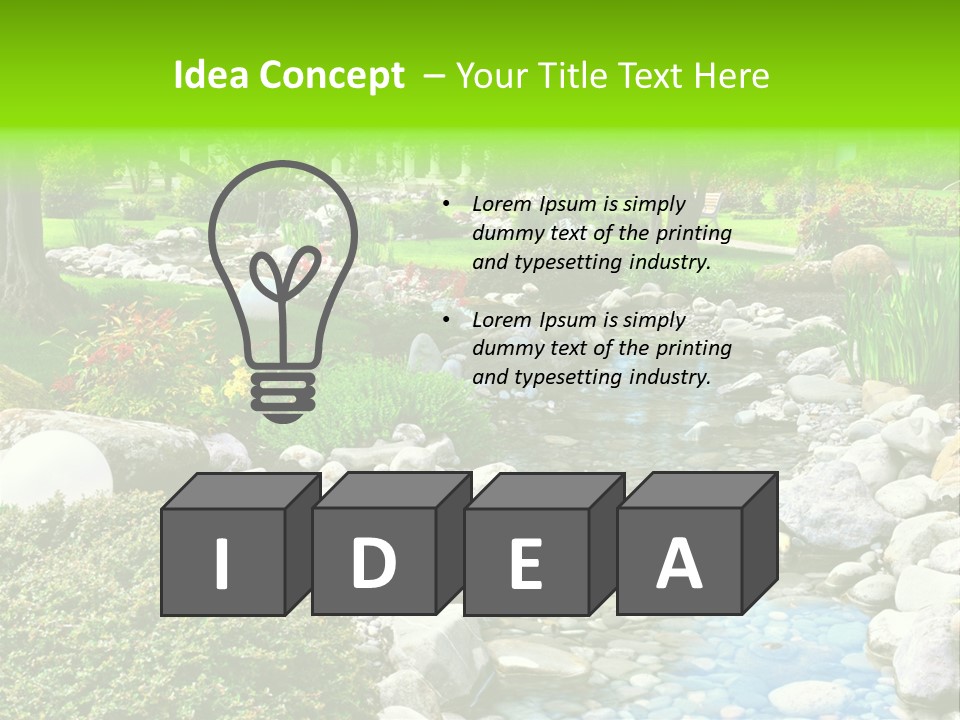 Bloom Water Decoration PowerPoint Template