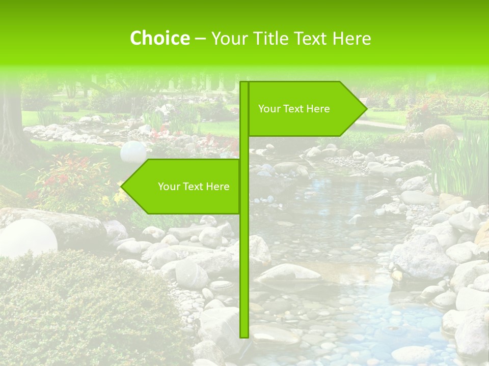 Bloom Water Decoration PowerPoint Template