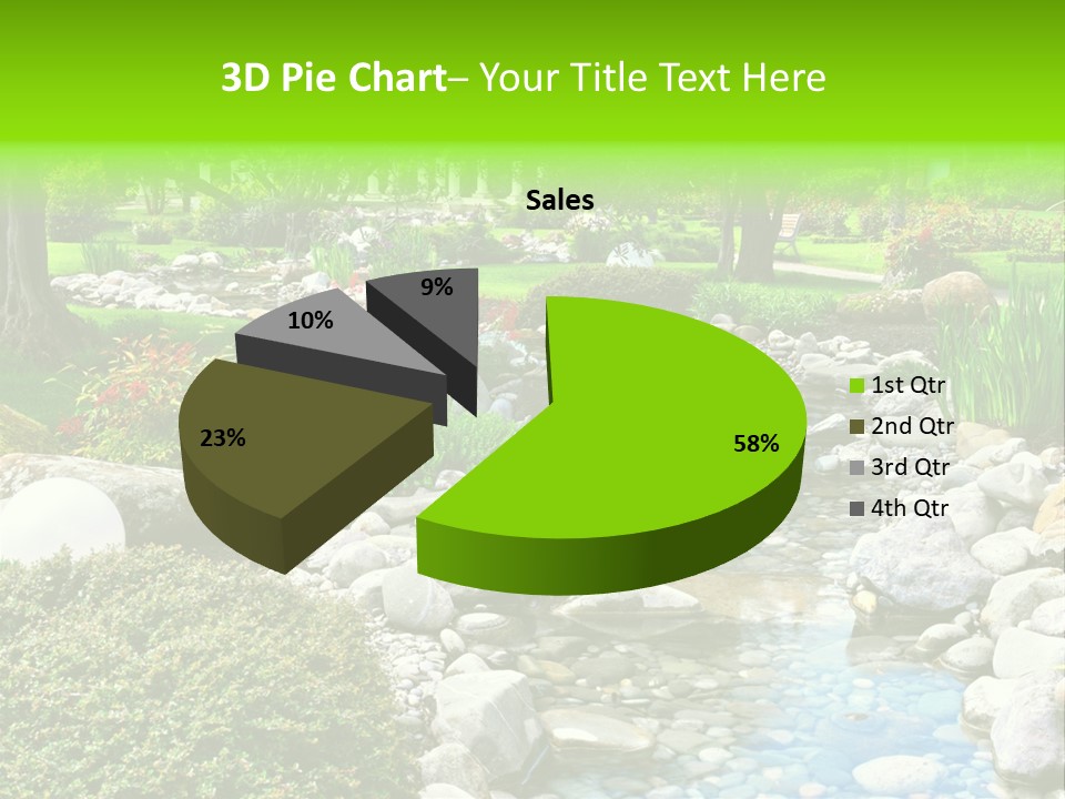 Bloom Water Decoration PowerPoint Template