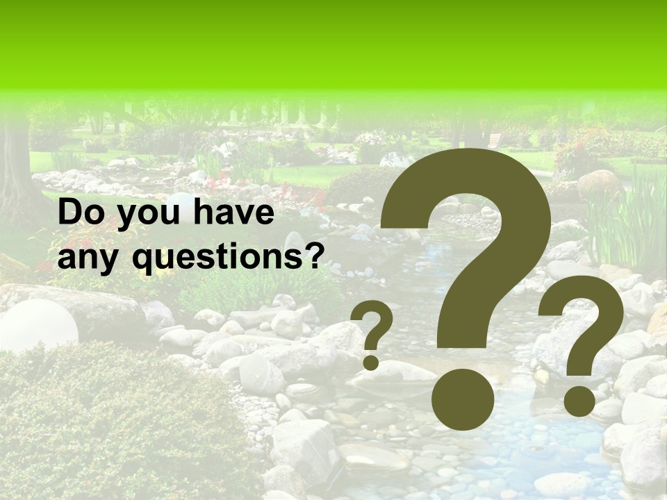 Bloom Water Decoration PowerPoint Template