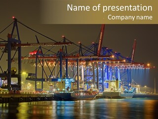 Big Import Boat PowerPoint Template