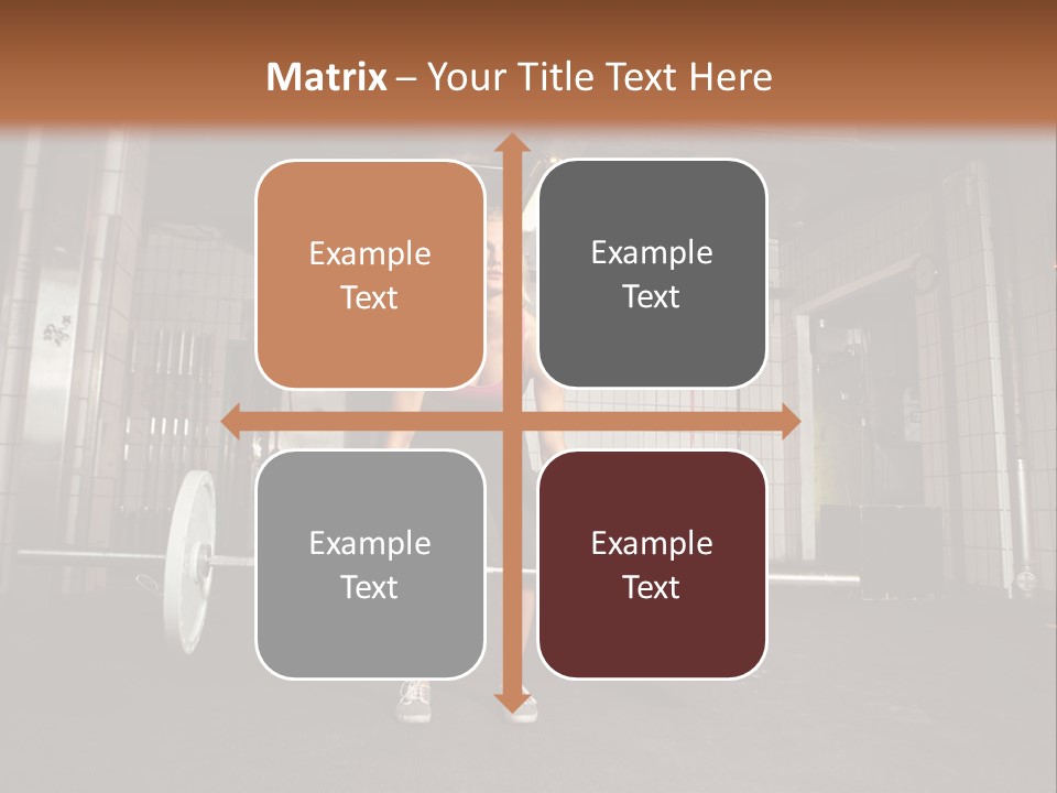 Barbell Athlete Woman PowerPoint Template