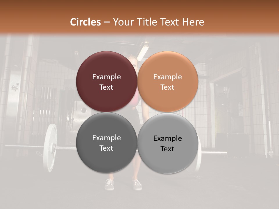 Barbell Athlete Woman PowerPoint Template