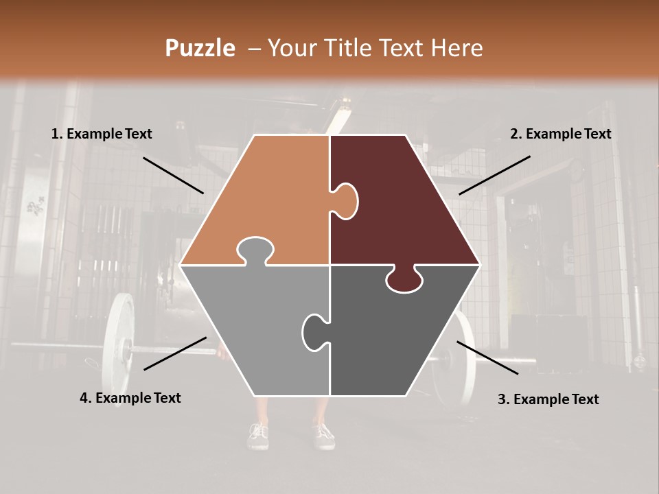 Barbell Athlete Woman PowerPoint Template