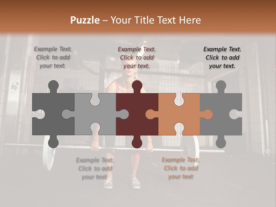 Barbell Athlete Woman PowerPoint Template