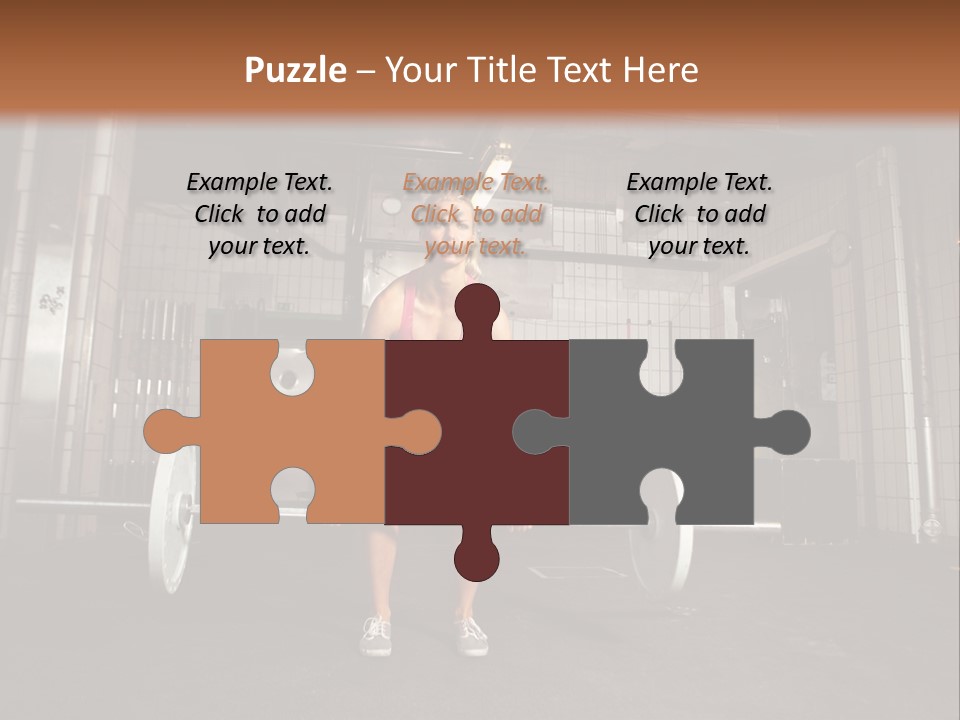 Barbell Athlete Woman PowerPoint Template