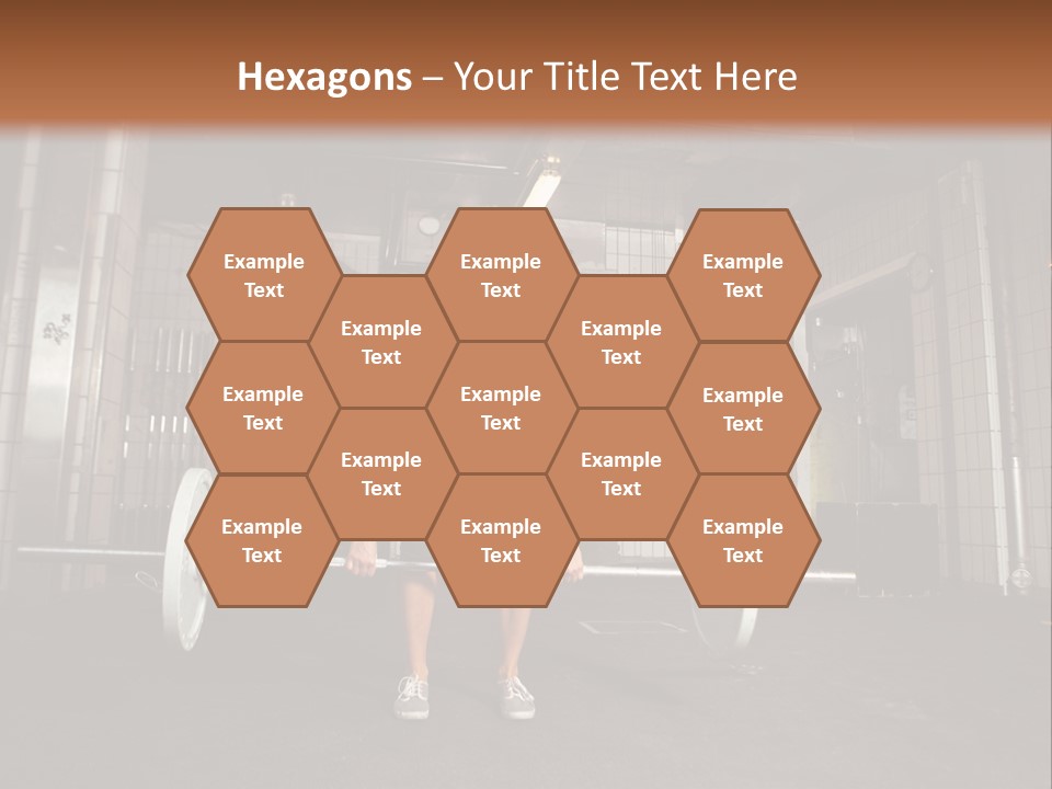 Barbell Athlete Woman PowerPoint Template