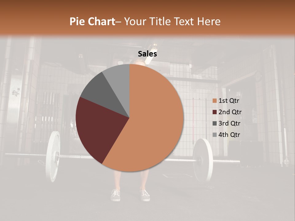 Barbell Athlete Woman PowerPoint Template