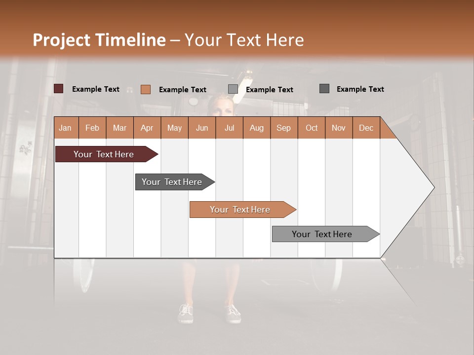 Barbell Athlete Woman PowerPoint Template