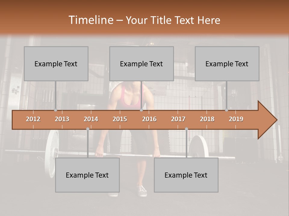 Barbell Athlete Woman PowerPoint Template