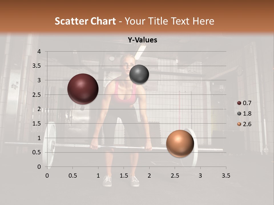 Barbell Athlete Woman PowerPoint Template