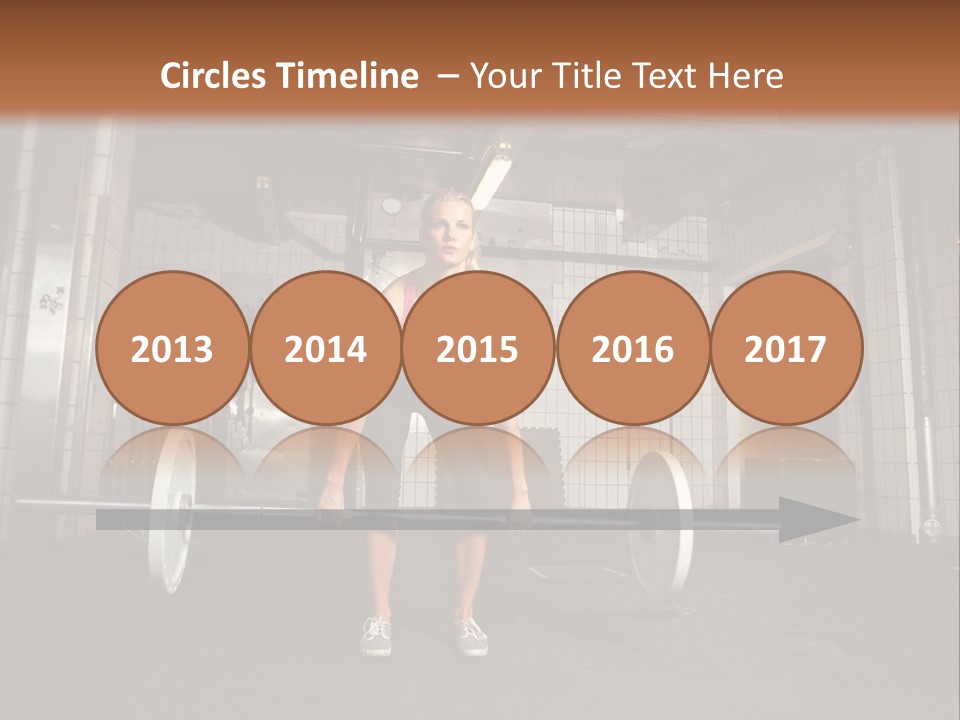 Barbell Athlete Woman PowerPoint Template