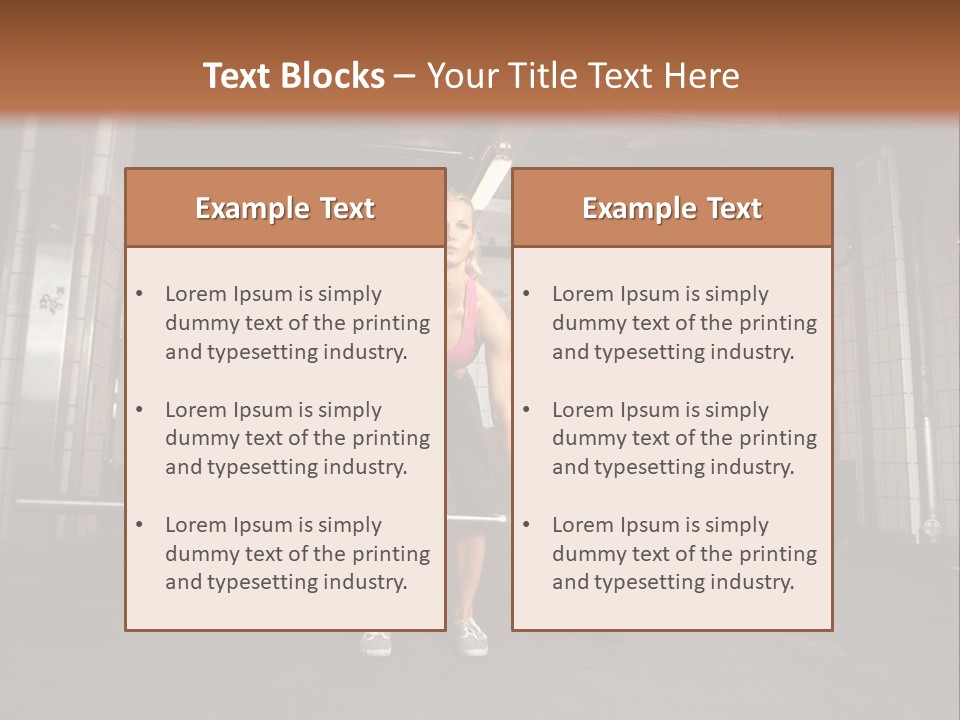 Barbell Athlete Woman PowerPoint Template