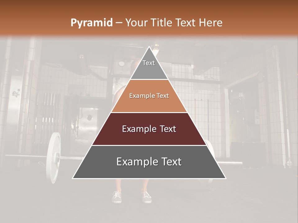 Barbell Athlete Woman PowerPoint Template