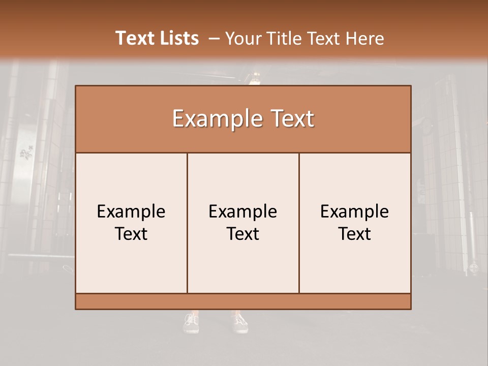 Barbell Athlete Woman PowerPoint Template