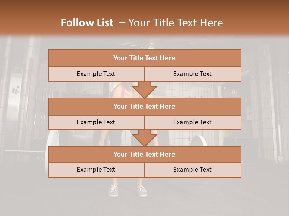 Barbell Athlete Woman PowerPoint Template