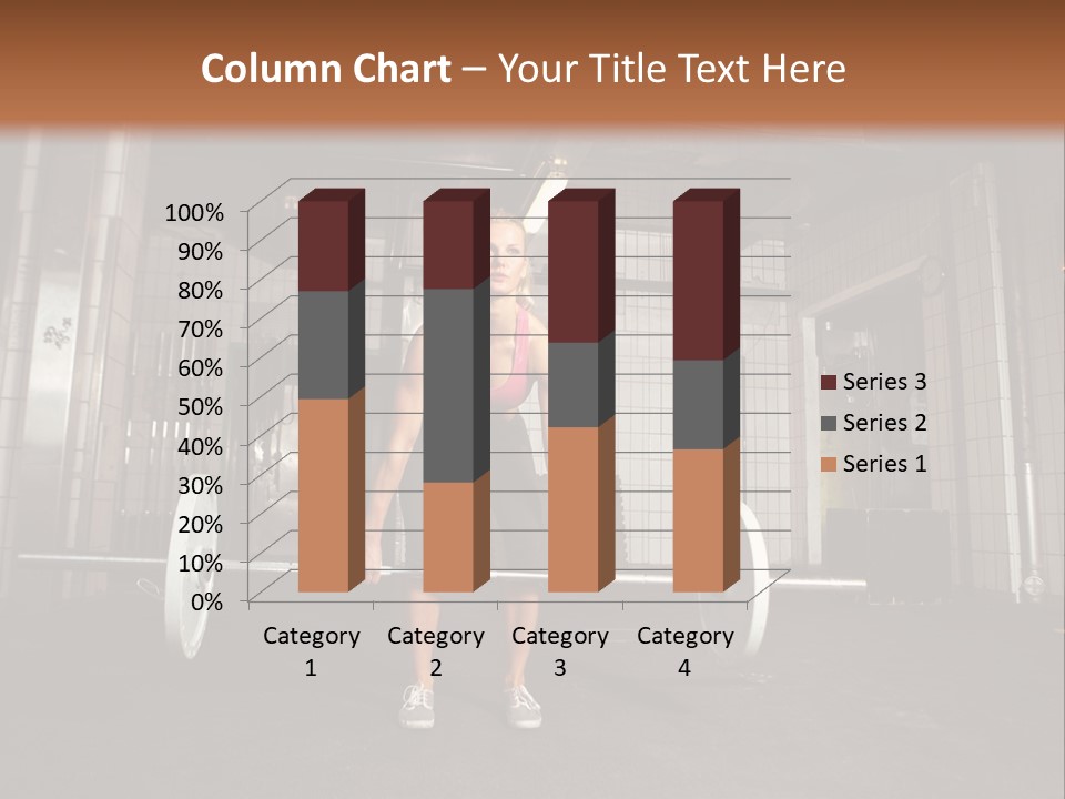 Barbell Athlete Woman PowerPoint Template