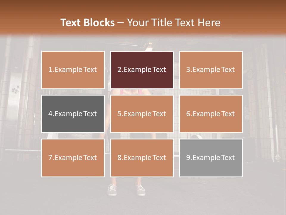 Barbell Athlete Woman PowerPoint Template