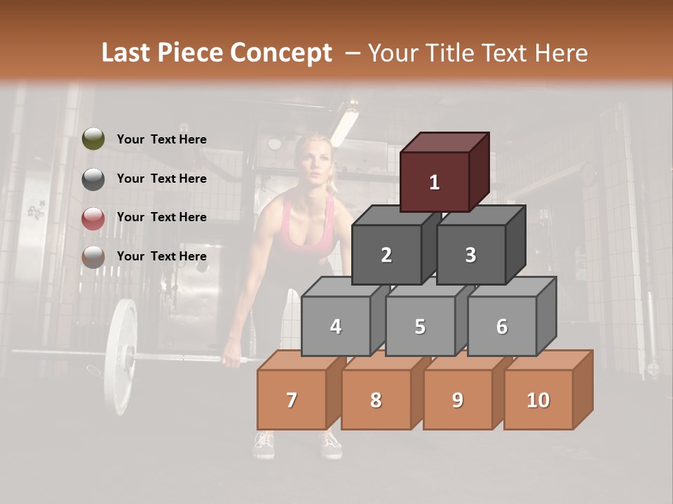 Barbell Athlete Woman PowerPoint Template