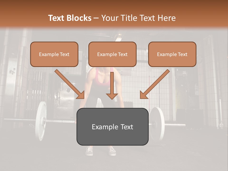 Barbell Athlete Woman PowerPoint Template