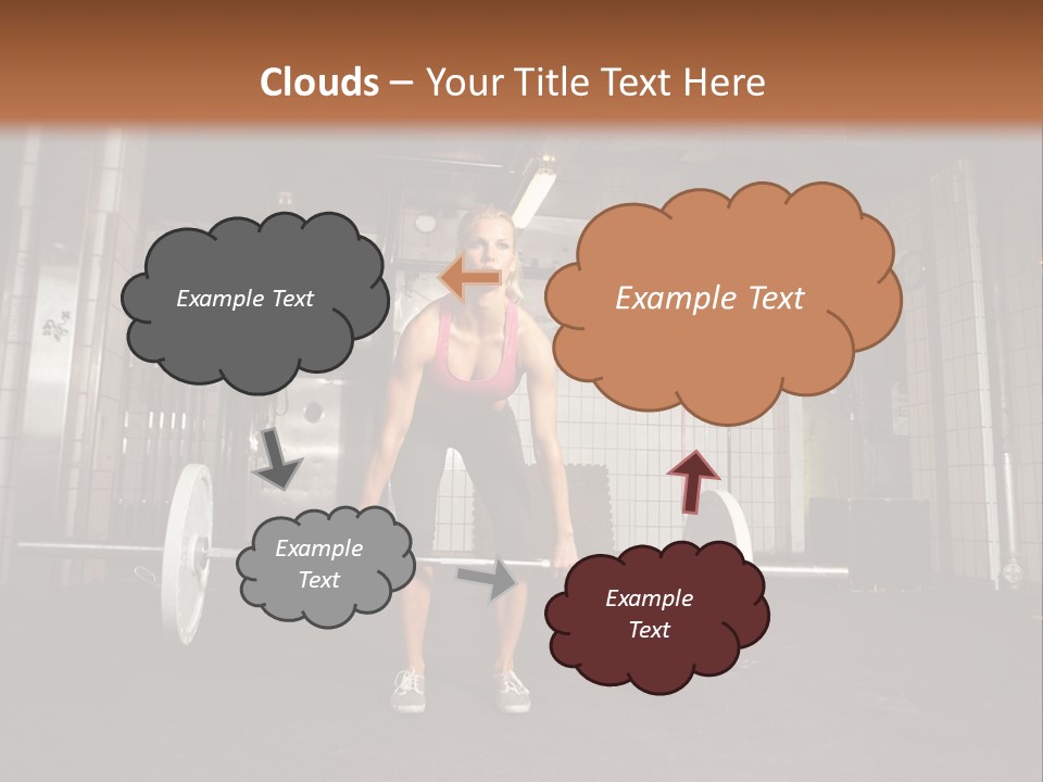 Barbell Athlete Woman PowerPoint Template