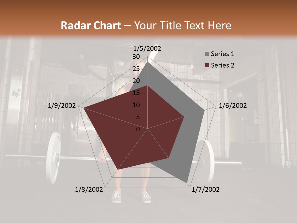 Barbell Athlete Woman PowerPoint Template