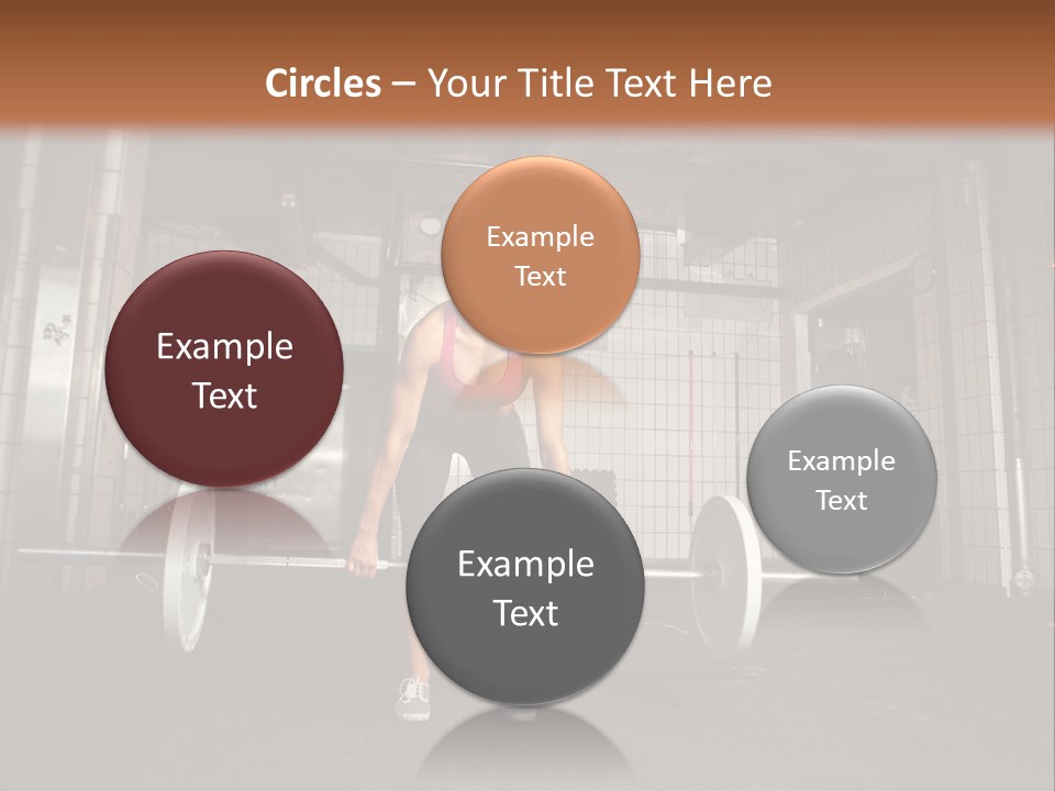 Barbell Athlete Woman PowerPoint Template