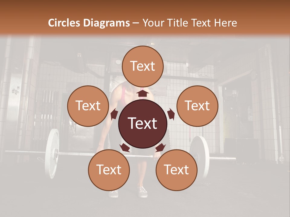 Barbell Athlete Woman PowerPoint Template