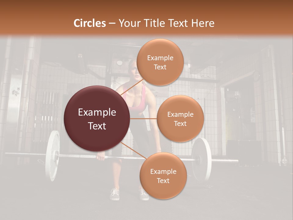 Barbell Athlete Woman PowerPoint Template