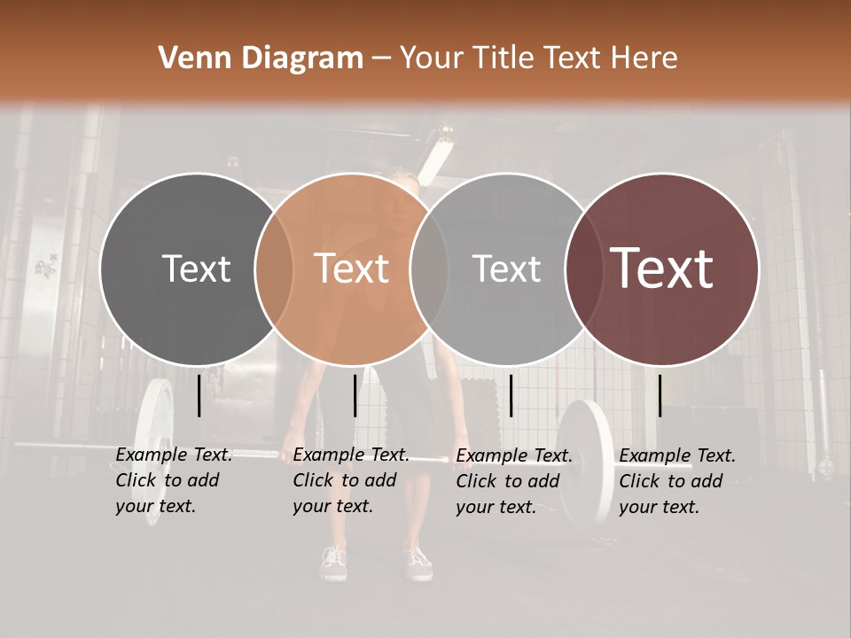 Barbell Athlete Woman PowerPoint Template