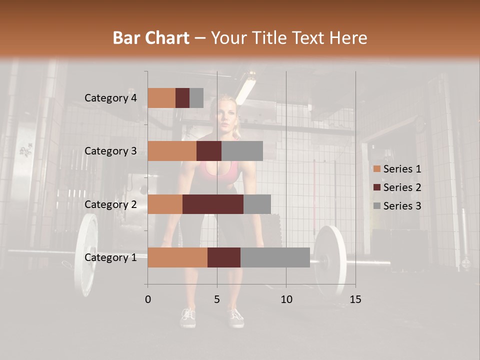 Barbell Athlete Woman PowerPoint Template
