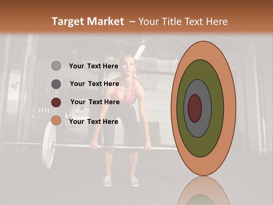 Barbell Athlete Woman PowerPoint Template